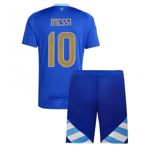 Argentina Lionel Messi #10 Gostujuci Dres za djecu Copa America 2024 Kratak Rukav (+ Kratke hlače)